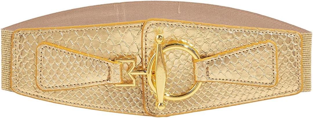 Women's Vintage Wide Elastic Waist Belt for ladies Jeans Dress