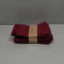 Rosa Mystica Cloth Napkins 18x18 Inches, 85% Cotton 15% Linen Dinner Napkins with Hemmed Edges, Washable Napkins Ideal for Parties, Weddings and Dinners (Maroon, Pack of 12)