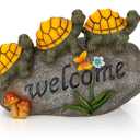 VP Home Welcome Turtles on a Rock Solar Powered LED Outdoor Decor Garden Light