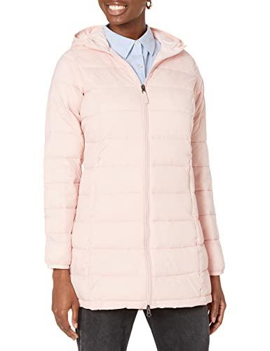 Amazon Essentials Women's Lightweight Water-Resistant Packable Hooded Puffer Coat, Rose, XX-Large