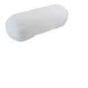 1 MIDDLE ONE Round Cylinder Bolster Pillow with Removable Velour Cover, Tube Roll Cervical Pillow for Head, Neck, Back and Legs Support, 13"x 6", White
