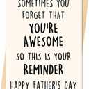 5 x Fathers Day Card, Funny Fathers Day Card Gifts Decorations for Dad from Daughter Son, Happy Father's Day Cards Gifts for Husband from Wife, Emotional Reminder Cards for Dad Husband Boyfriend