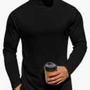 Ekouaer Men's Mock Turtleneck Long Sleeve Turtle Neck Tops Lightweight Undershirt Thermal Sweater Shirts, 2XL