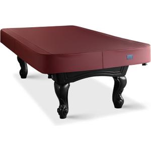 Heavy Duty Leatherette Billiard Pool Table Cover, Waterproof & Tearproof Cover for Pool Table 7/8/9FT (10 Colors Available) (8 Feet/Bordeaux red)