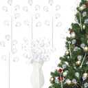 Norme 6 Pcs 12 Inch Iridescent Christmas Tree Picks Christmas Ball Ornaments Sticks and Sprays for Wreath DIY Crafts Vase Filler Xmas Branches Tree Topper Home Stairs Decoration