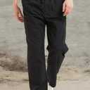 VOGRYE Scrub Pants for Men - Pants with 7 Pockets Waistband, Anti-Wrinkle Scrubs for Men (Black, XL)