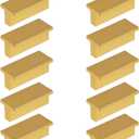 Wealrit 10 Pack Drawer Pulls 2 Inch Length T Shaped Cabinet Pulls Knobs for Dresser Drawer Rectangle Furniture Cabinet Handles 1.26" Hole Center(Champagne Gold)