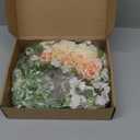 Artificial Swag Flowers Floral Swag Artificial Peony Arch Swag Artificial Greenery Flower Swag Spring with Green Leaves for Home Front Door Wedding Arch Garden Party Tabletop Wall Decor