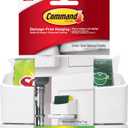 Command Under Sink Sponge Caddy, Total 2 Sponge Holders with 8 Strips, 2 Pack of 1 Caddy, Organize Damage-Free