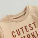 Toddler Baby Halloween Outfit Boy Girl Pumpkin Sweatshirt Crewneck Pullover Sweater Long Sleeve Shirt Fall Clothes (18-24 Months, Cutest Pumpkin in the Patch Khaki)