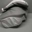 Bed Wedge Pillow for Sleep Apnea, Acid Reflux & Snoring Relief, Post-Surgery Recovery Pillow with Ergonomic 3-in-1 Certified Memory Foam for Back, Neck & Head Support (White & Gray)