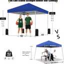 SANWAY 10x10 Pop Up Canopy Tent, One Push Setup, Instant Portable for Outdoor Events, Parties & Camping with 8 Stakes, 4 Ropes and Carry Bag, Blue
