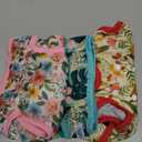 Leekalos Reusable Washable Dog Diapers Female (3 Pack) - Highly Absorbent Doggie Diapers - Size Adjustable Puppy Diapers for Dog Period Panties (Large, Flora) (Large (15"-17" Waist), Flora(Gray Lining))