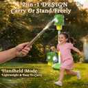 2 x Automatic Bubble Machine for Kids 3-5, Remote Control LED Street lamp Bubble Toy for Indoor House Outdoor Play, Summer Water Toys for Kids Boy Girl Birthday Party Gifts, 20in/32in/43in