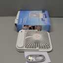 JISULIFE Desk Fan Battery Rechargeable, 4500mAh 180Foldable Portable Personal Fan, 4 Speeds Adjustable Long Battery-life for Home Office Travel Outdoor Gifts for Women Men-White