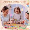 Easter Sticky Hands Bulk 42 PCS Party Favors for Kids Easter Egg Fillers Basket Stuffers Stretchy Sticky Hand Toy Goodie Bag Stuffers Classroom Prizes for Kids Toys Carnival Birthday Party Supplies