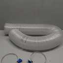 4"x 10' PVC Dust Collection Hose with 304 Stainless Steel Hose Clamps, for Table Saw, Band Saw, Planer, Woodworking and Wood Shop Dust Collection System