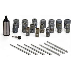 Engine Valve Seat Grinding 18mm to 34mm Capacity 7/16" Thread | 34pcs Stones + Holder + 7pcs Pilots | Compatible with Japanese Valves Small Engines Bike etc