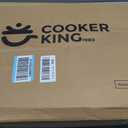 COOKER KING 11-Inch Hybrid Stainless Steel Wok with Lid, Nonstick Stir Fry Pan & Deep Frying Pan, Tri-Ply Clad Honeycomb Everyday Pan, Induction Ready, Oven & Dishwasher Safe, PFOA Free