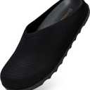 iiimmu Women Clogs Knit Slip On Mules Work Shoes with Arch Support Slippers Round Toe Slides Comfortable Flats, Size 9