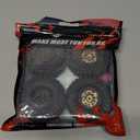 INJORA Black Coating Brass 1.0 Beadlock Wheel Tires Set for Axial SCX24 AX24 TRX4M FCX24 Upgrade 1/24 1/18 RC Crawler CarBlack