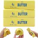 3PCS Butter Squishy,2026 New Soft Slow Rising Squeeze Toys, Upgrade Stress Relief Fidget Toys Wet Slow Rebound Stress Relief Toy for Office Desk Toys, Party Favors & Birthday Gifts (Yellow)