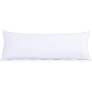 Evolive Ultra Soft Microfiber Body Pillow Cover/Pillowcases 21"x54" with Hidden Zipper Closure (21"x54" Body Pillow Cover, White)
