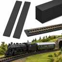 Patelai 36 Pcs Ho Train Track 72 ft Model Train Foam Roadbed Shock Absorption Base for O N Ho Scale Track Layouts 24 L X 2.8" W