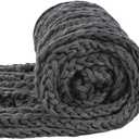 Aonal Womens Winter Scarf Cold Weather Thick Warm Cable Knit Wraps Chunky Large Soft Long Scarves (Dark Grey)