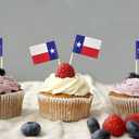 2 x QQSD Texas Toothpick Flag Small Mini Texas Cupcake Topper Flags, 100 pcs