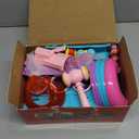 2-in-1 Rolling Ball & Car Ramp Race Track for Toddlers, Hammer Ball Drop Toy for Boys & Girls, Interactive Toys w/Sensor Lights - Montessori STEM Learning Toys - Brithday Gift for Kids 1-5+ Year Old (Pink + Purple + Cyan + Peach)