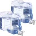 2 Pack 1.5 Gallon Fridge Water Dispensers Bottle with Leak-proof Spigot and Convenient Handle Plastic Cold Juice Beverage Dispenser Jug for Party Refrigerator Drink Juice Iced Tea