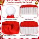 2 x Santa Hat Christmas Hats Xmas Party Red Knitted Beanie for Adult Women Men