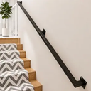 6FT Stair Railing Indoor Outdoor, 500LB Heavy-Duty Wall Mounted Handrail
Black Iron Pipe, Rust-Proof. Slip-Resistant, Simple Setup. Fits Stairs, Decks, Porches, Garages, Lofts, Gardens, Corridors.