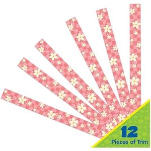 Eureka 845691 S'Cool Era Flower Power Decorative Classroom and Bulletin Board Trim for Teachers, 2.25" Wide with 37 Feet Total, 12 Strips (Pack Of 6)