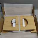 Foldable Toilet Stool, 7 Inch Poop Stool for Bathroom, Bamboo Toilet Stool Squat Adult, Collapsible Squatting Potty Stool with Non-Slip Strip - Improve Squatting Posture and Comfort, Wood