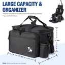 Golkcurx Patrol Bag for Law Enforcement Police Gear, Water-resistant Front Seat Organizer with Adjustable Modular Interior & MOLLE System, Heavy Duty Duty Bag for Patrol Officers Security, Black