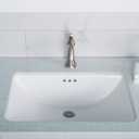 KRAUS Elavo 23-inch Rectangular Undermount White Porcelain Ceramic Bathroom Sink with Overflow, KCU-251