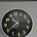 JoFomp Glow in The Dark Clock, 8 Inch Modern Silent Non Ticking Wall Clocks Battery Operated, Night Light Wall Clock for Living Room Decor, Wall Clock Decorative for Kitchen Bedroom