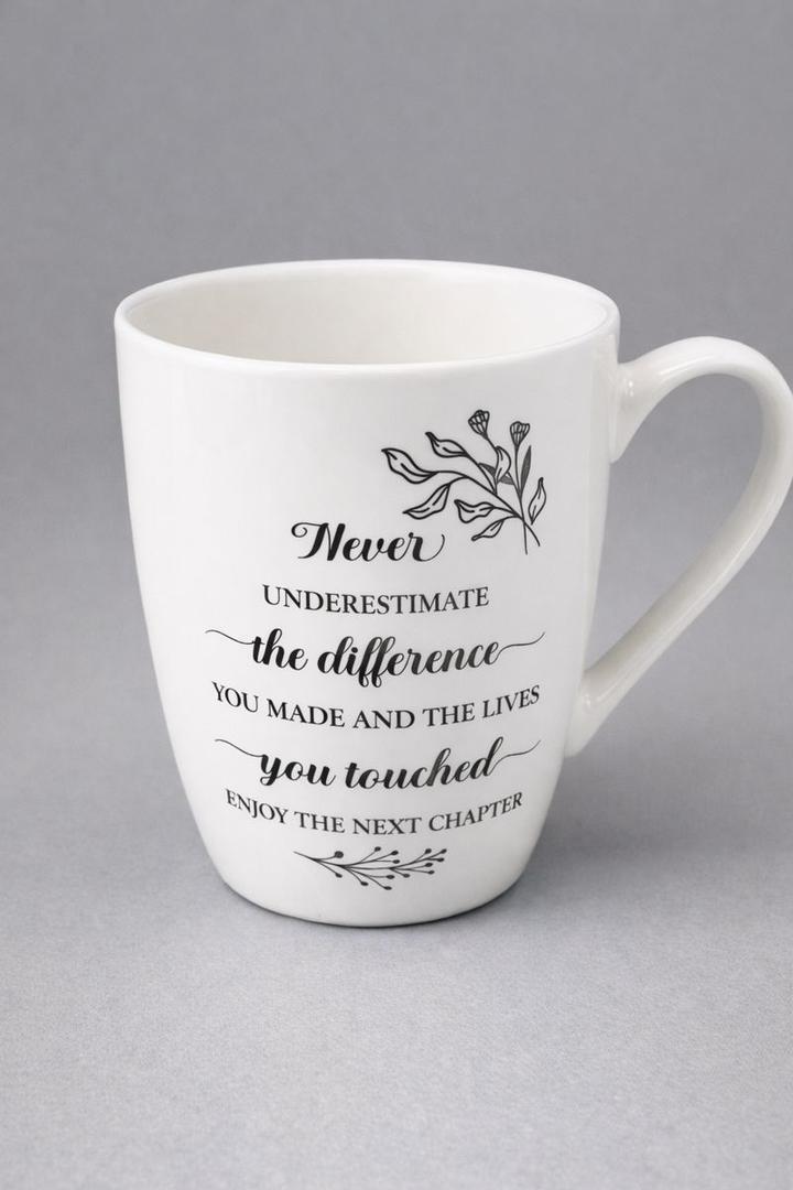 Coworker Leaving Gifts Mug, Goodbye Farewell Going Away Gifts for Coworkers Boss, Retirement Gift Coffee Cup, Never Underestimate the Difference You Made Ceramic Coffee Mug 11 oz (Color-01)