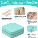 12 Pcs Travel Jewelry Case, PU Leather Mini Jewelry Box Organizer, Portable Storage for Rings Earrings Necklace Bracelet, Bridesmaid Proposal Gift for Women Wedding, Blue