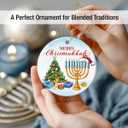 4 x Hanukkah Ornaments 2025 - Merry Chrismukkah Ornament for Christmas Tree Decorations, Gift for Friends Neighbors Mom Coworker, Spiritual Gifts for Women, Jewish Gifts