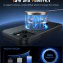 FNTCASE for iPhone 13/14 Phone Case: iPhone 16e Magnetic Translucent Matte Back Cover Metal Button Military Grade Protection Shockproof Shell Full Body Protective Slim Cell Phonecase