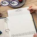 COFICE Recipe Binder 8.5x11 3 Ring Blank Family Recipe Book Binder Kit to Write in Your Own Recipes with PU Faux Leather Cover and Plastic Sleeves (Navy Blue)