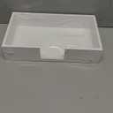 Guest Towel Napkin Holder, Wood Paper Hand Towel Holder Tray, Disposable Hand Towel Holder Caddy, Flat Dinner Napkin Holder for Table, Napkin Basket for Kitchen Bathroom, White Rectangle