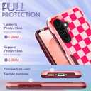 for Galaxy A36 5G Phone Case Women - Cute Girls Cover Girly Kawaii Aesthetic Unique Design Fashion Heavy Duty Protective Shockproof Military Grade Teens for Samsung Galaxy A36 5G Cases (Plaid)