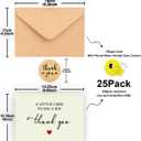 25 Pack 350GSM | Thank You Cards | Thank You Cards & Notes with Envelopes | Pefect for Baby Shower, Wedding, Teacher, Graduation, Business, Holiday, and Christmas | Teacher Appreciation Gifts