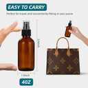 Dark Amber Glass Spray Bottles 4 oz, Small Glass Spray Bottles for Essential Oils, Fine Mist for Face, Hair, Plants, Travel, Perfumes, Cleaning Solutions - 4 Pack