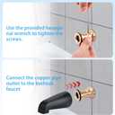 2 x Tub Spout Adapter Kit, Brass Slip on Shower Diverter Repair Kit Bathtub Repair Replacement Parts Compatible with Delta RP33794 Faucet