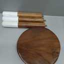 Teak 12" Round Dip Dyed Wood Plant Stand Wood Accent Stool |Accent Table |Side Table
